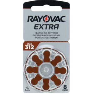 Rayovac kuulokojeparistot 2 x 8 kpl, koko 312